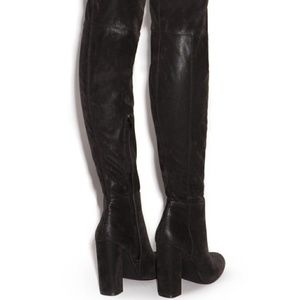 Over the knee black boots